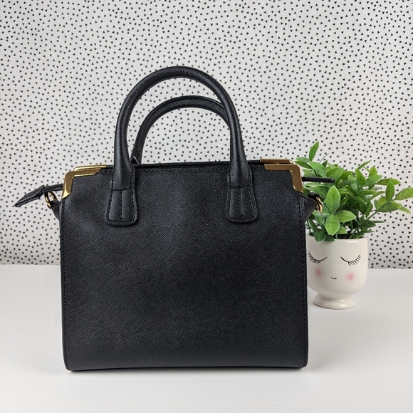 Calvin Klein Saffiano Black Square Tote w/ Detachable Shoulder Strap - Picture 6 of 16